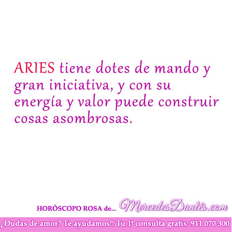 Horoscopo rosa de aries