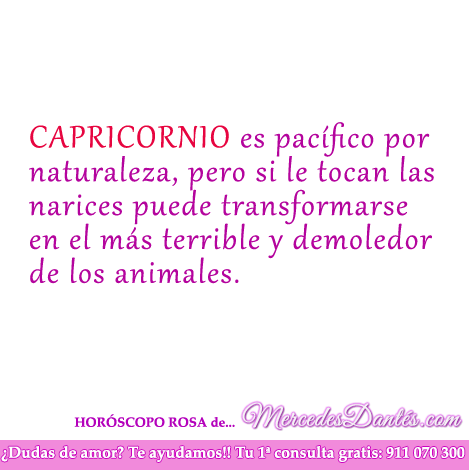 Horoscopo rosa de Capricornio