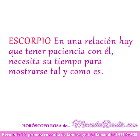 Horoscopo rosa de Escorpio