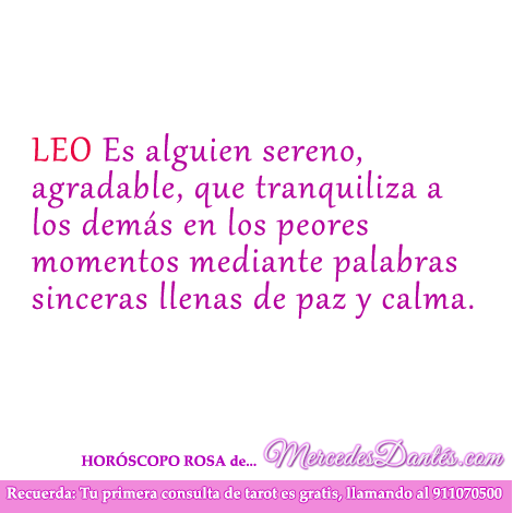 Horoscopo rosa de Leo