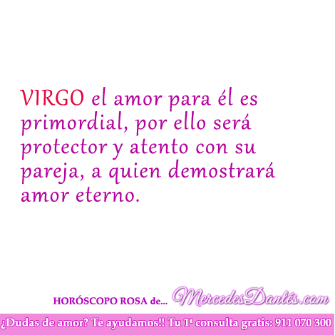 Horoscopo rosa de Virgo
