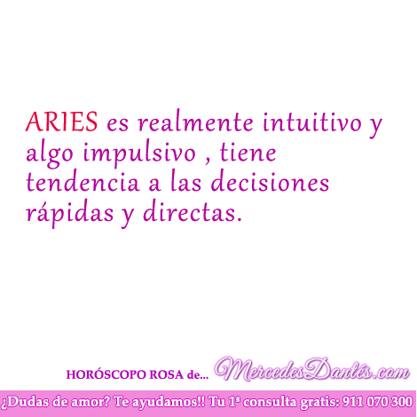 Horoscopo rosa aries