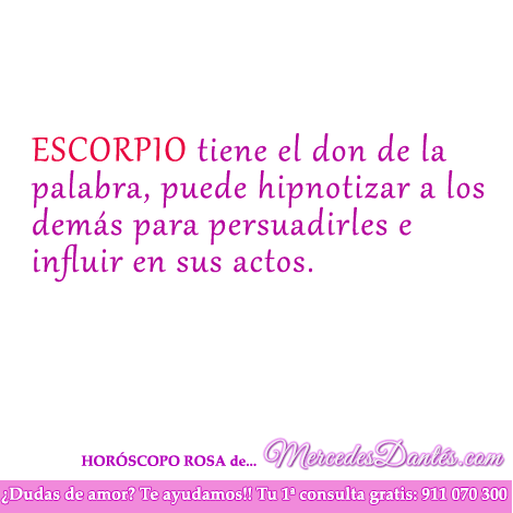 Horoscopo rosa escorpio