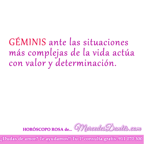 Horoscopos rosa geminis