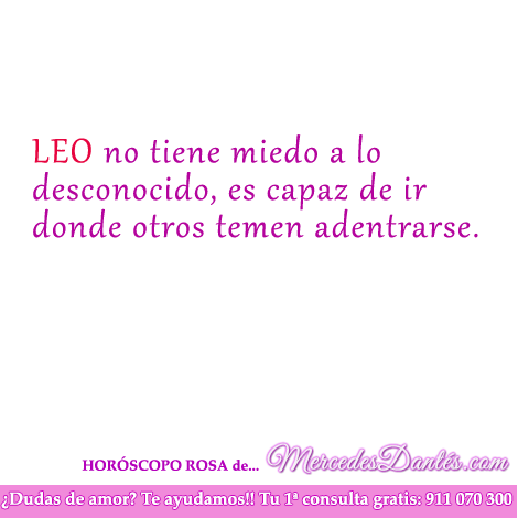 Horoscopo rosa de leo