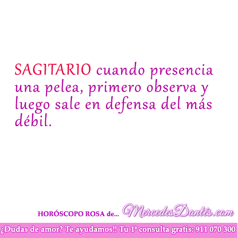 Horoscopo rosa sagitario