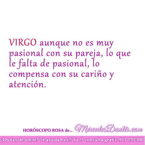 Horoscopo rosa de virgo