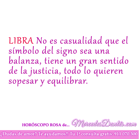 Horoscopo rosa de Libra