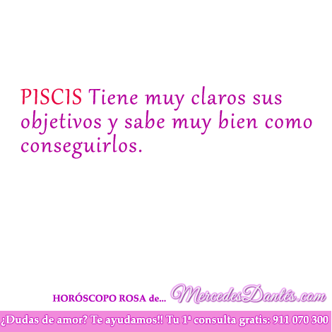 Horoscopo rosa de Piscis
