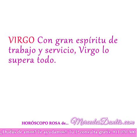 Horoscopo rosa de Virgo