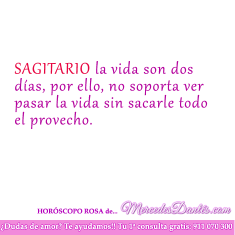 Horoscopo rosa de Sagitario