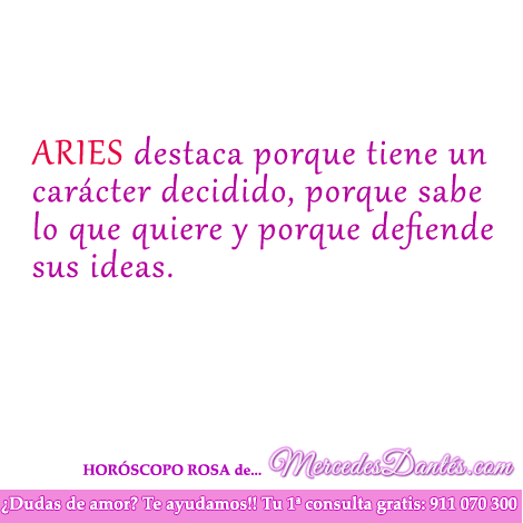 Horoscopo rosa aries