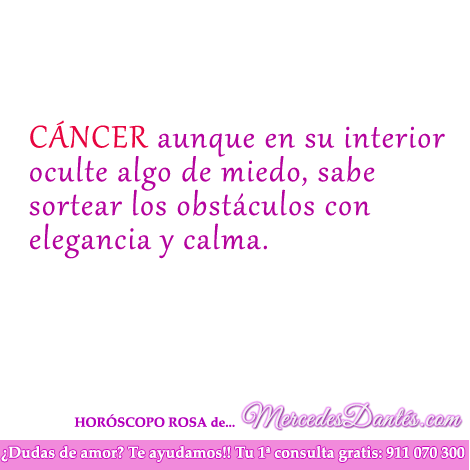 Horoscopo rosa cancer