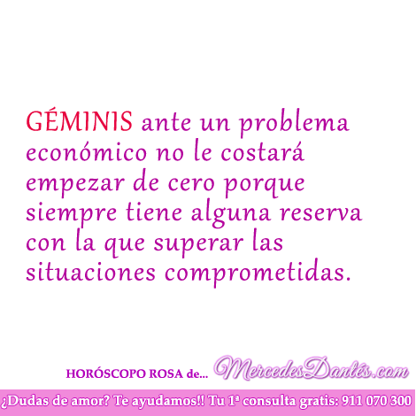 Horoscopos rosa geminis