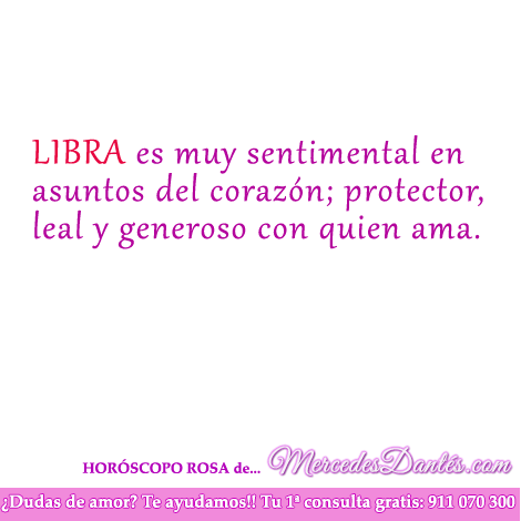 Horoscopos rosa de libra