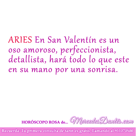 Horoscopo rosa de aries