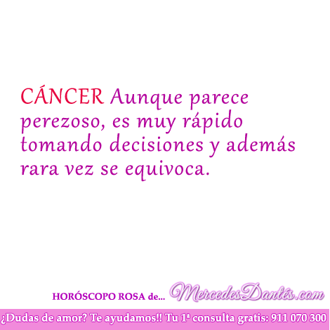 Horoscopo rosa cancer