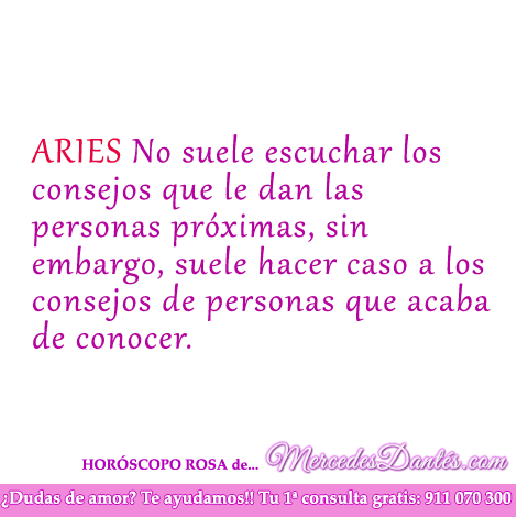 Horoscopo rosa aries
