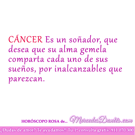 Horoscopo rosa cancer