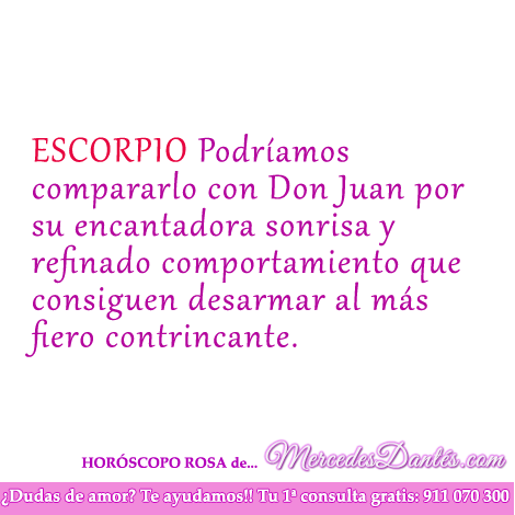 Horoscopo rosa escorpio