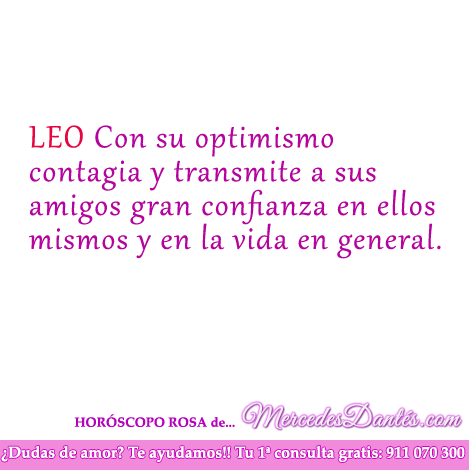Horoscopo rosa de leo