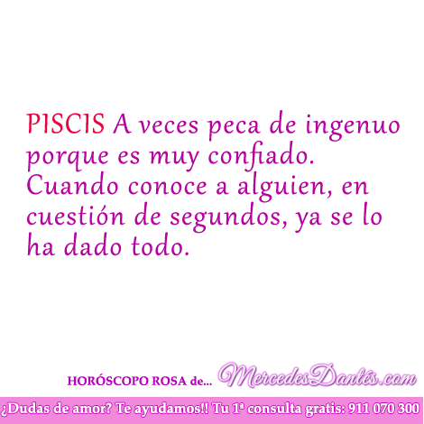 Horoscopo rosa de piscis