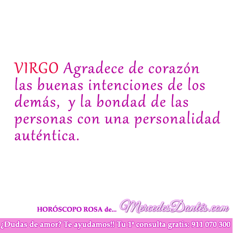 Horoscopo rosa de virgo
