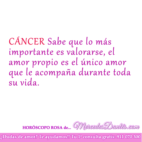 Horoscopo rosa cancer
