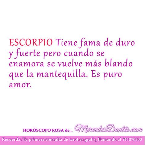 Horoscopo rosa de Escorpio