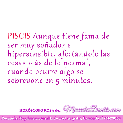 Horoscopo rosa de Piscis
