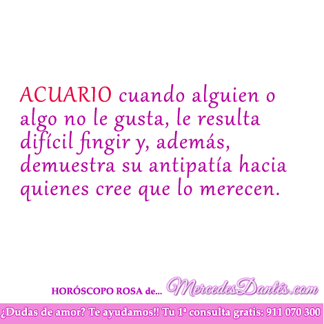 Horoscopo rosa acuario