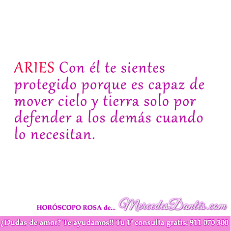 Horoscopo rosa aries