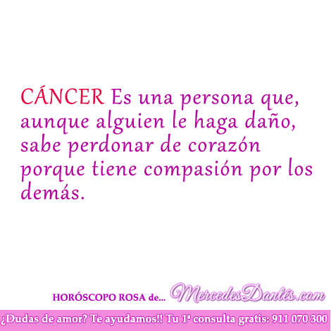 Horoscopo rosa cancer